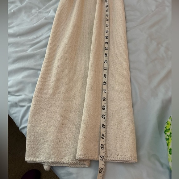 Vintage Pat Sandler for Wellmore Cream Rhinestone Knit Sweater Dress Stretch S M - Picture 9 of 9